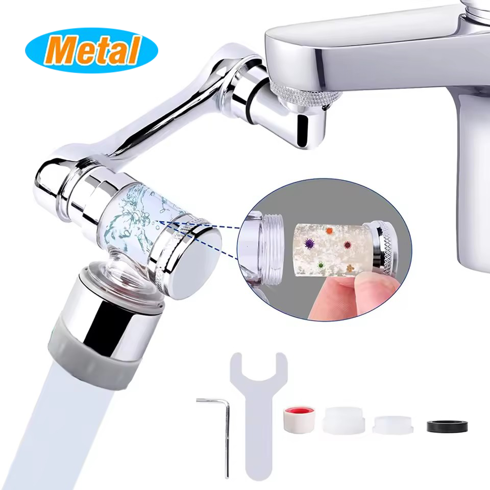 Basin Mixer Tap - Extender Faucet Universal Logam dengan Filter