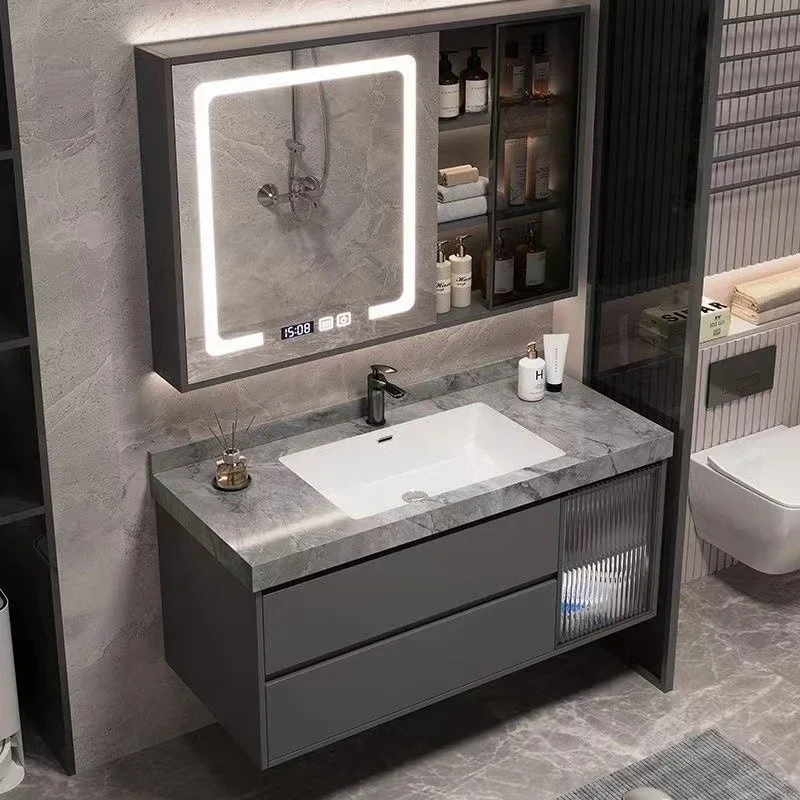 Home Bathroom Vanity Combo - Lemari Kamar Mandi Mewah dengan Cermin,