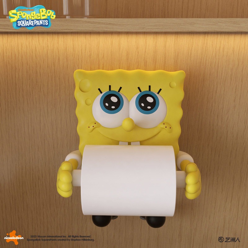 Home Edit Bathroom Storage - Rak Tisu Toilet SpongeBob yang Lucu,
