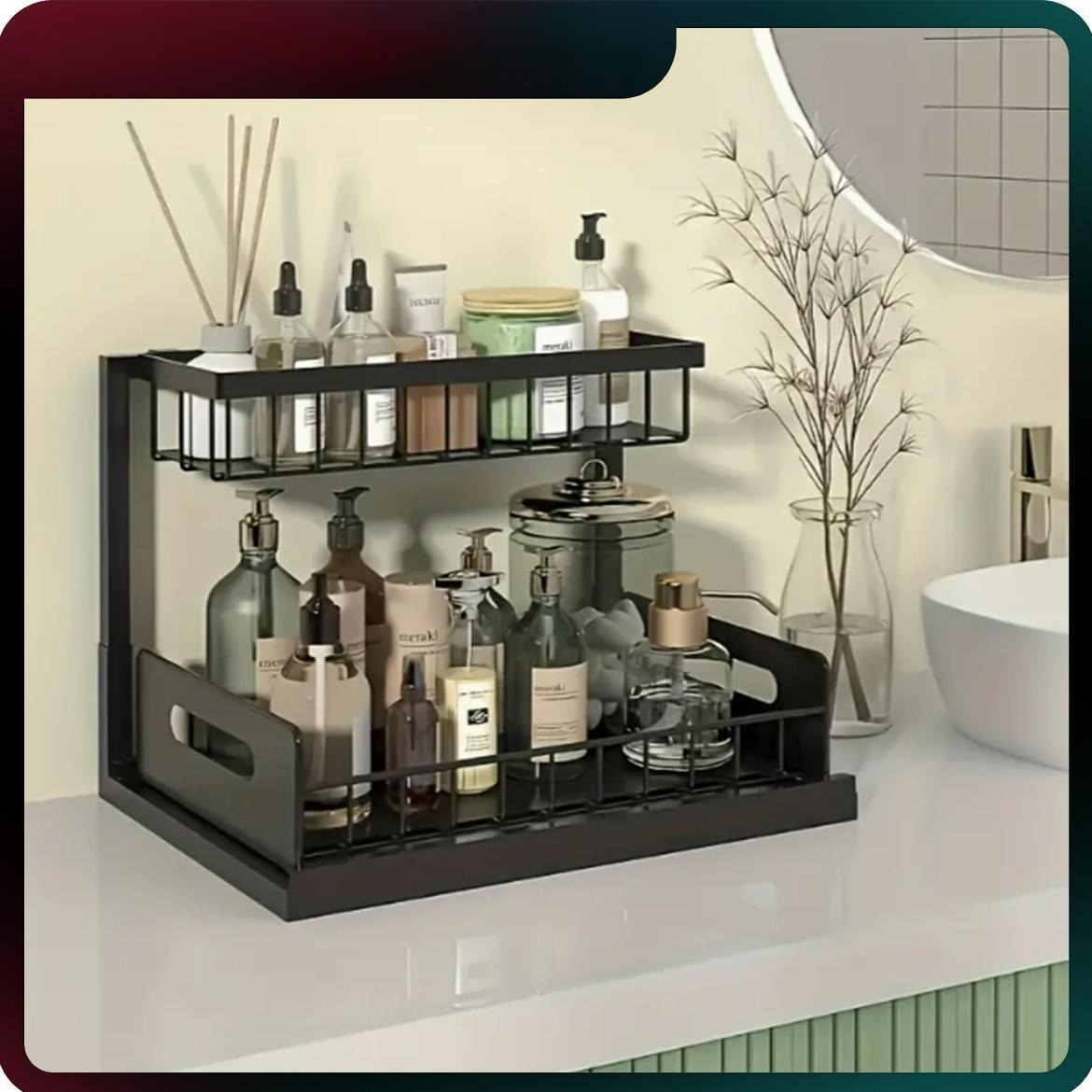 Rak Penyimpanan Bawah Wastafel - Home Bathroom Organizer ulasan dan harga