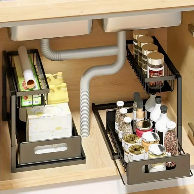 Rak Penyimpanan Bawah Wastafel - Home Bathroom Organizer ulasan dan harga