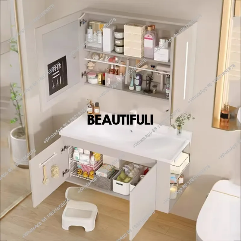 Rak Penyimpanan Cermin Toilet  - Home Bathroom Vanity Combo ulasan dan harga