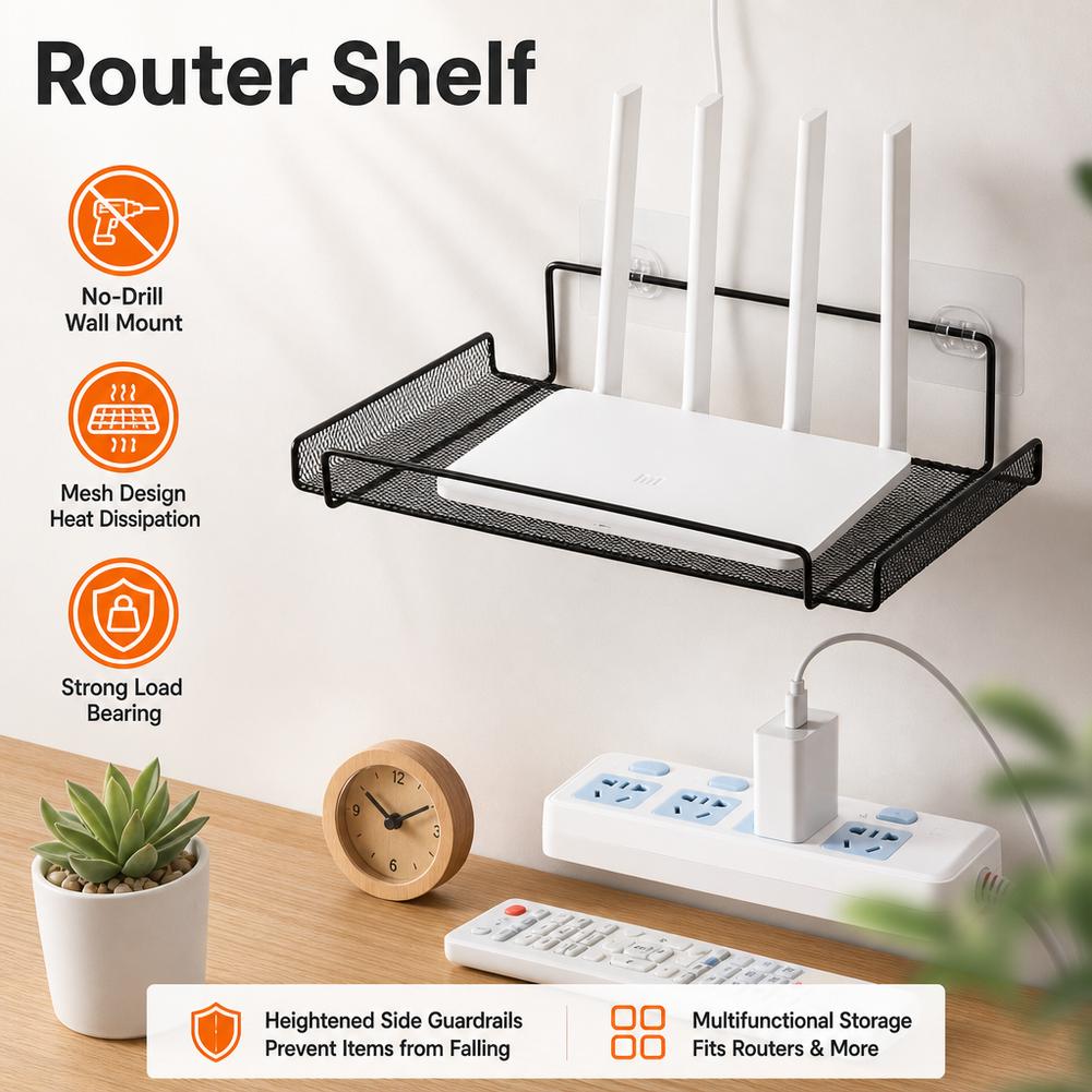 Rak Router Dinding Stainless S - Home Bathroom Organizer ulasan dan harga