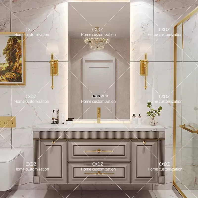 Kabinet Kamar Mandi dengan Was - Home Bathroom Vanity Combo ulasan dan harga
